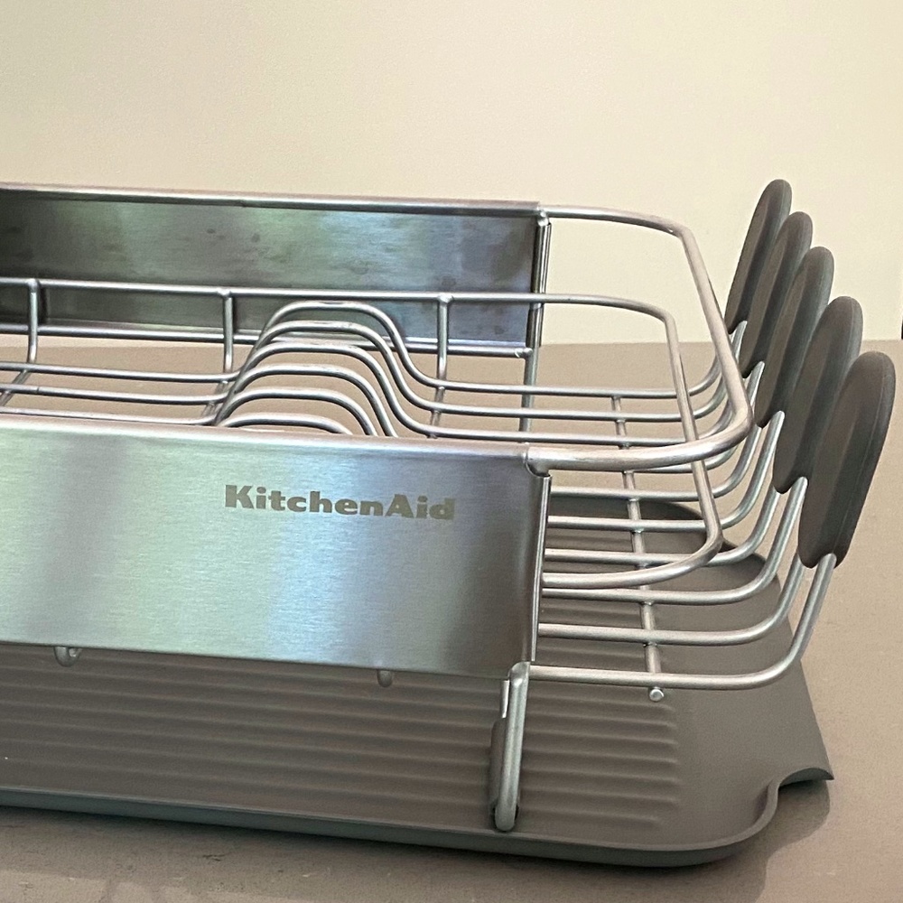 dish drying rack - kitchen aid - stainless steel